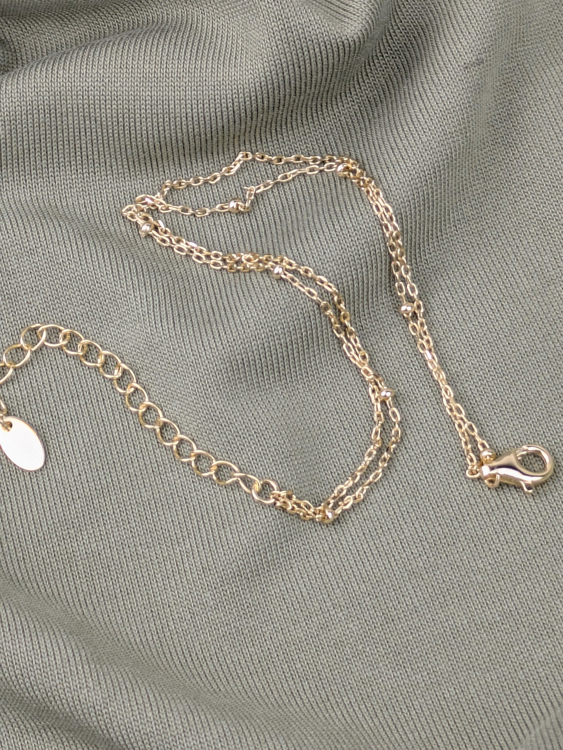 Minimalistisches 925er Silber Armband 18 Karat vergoldet verstellbar filigranes Armband