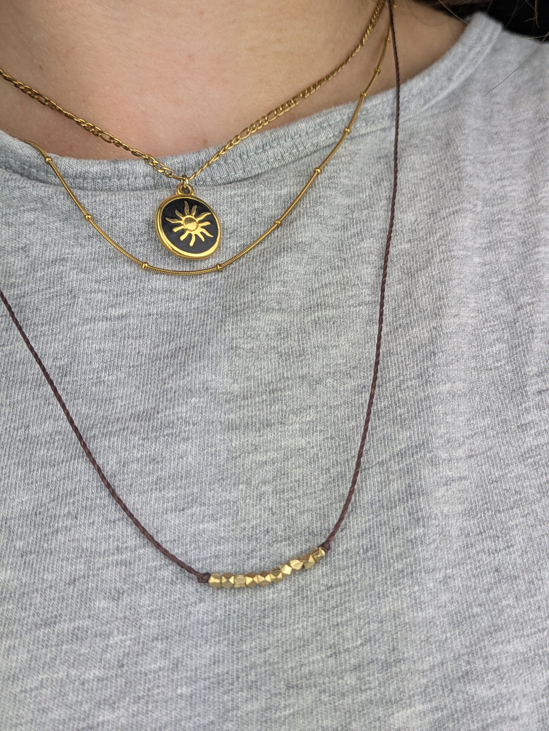 Minimalistische Choker Kette für Damen mit mini Diamantperlen • Bright • feine Halskette Halsband in verschiedenen Farben