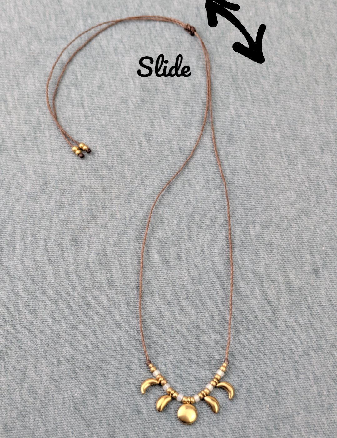 Boho Mondphasen Halskette für Damen • Soft • minimalistische Kette für den Strand
