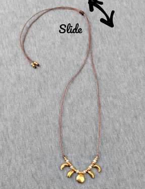 Boho Mondphasen Halskette für Damen • Soft • minimalistische Kette für den Strand