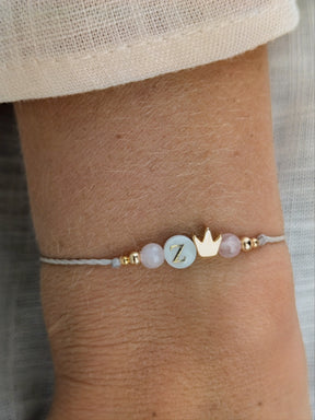 Minimalistisches personalisiertes Partnerarmband verstellbar • Letter • filigranes Armband im surfer Style
