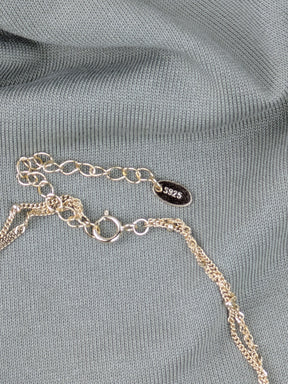 Minimalistisches 925er Silber Armband 18 Karat vergoldet verstellbar filigranes Armband