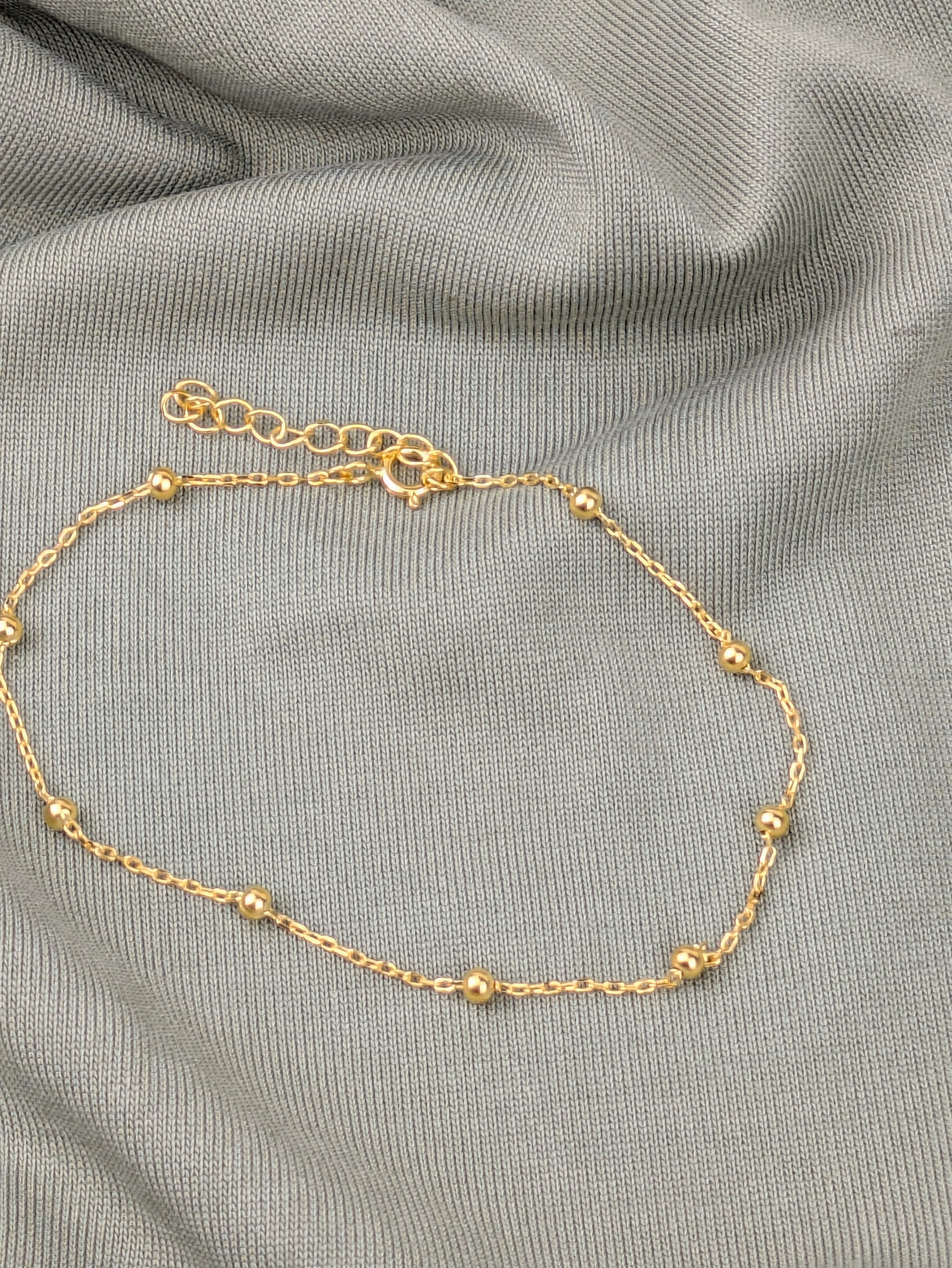 Minimalistisches 925er Silber Armband 18 Karat vergoldet verstellbar filigranes Armband