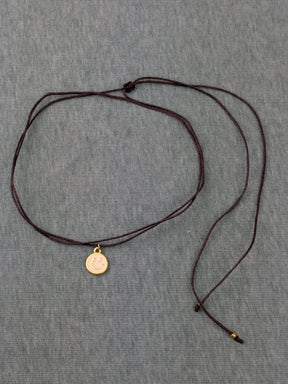 Minimalistische Baumwoll Choker Kette für Damen mit 24 Karat Smiley • Smile • vegane Halskette Halsband in verschiedenen Farben