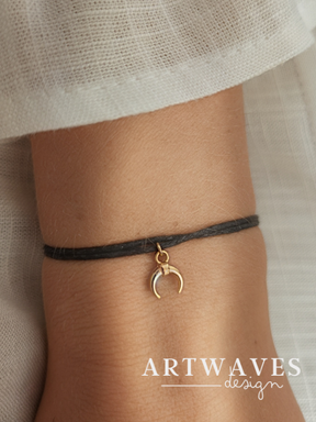 Minimalistisches personalisiertes Wickelarmband verstellbar • Sunday • filigranes Armband im surfer Style