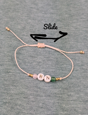 Minimalistisches personalisiertes Partnerarmband verstellbar • Letter • filigranes Armband im surfer Style