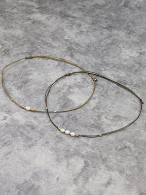 Boho Süßwasserperlen Halskette für Damen • Harmonie • minimalistische Kette