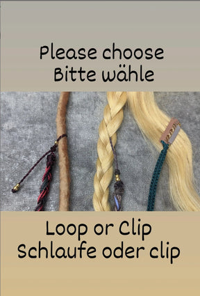 Sehr feiner Makramee Hairwrap Helsinki • dünne Haarsträhne • Haarclip im Hippielook • zarte Haarsträhne mit Muscheln • Extensionclip 